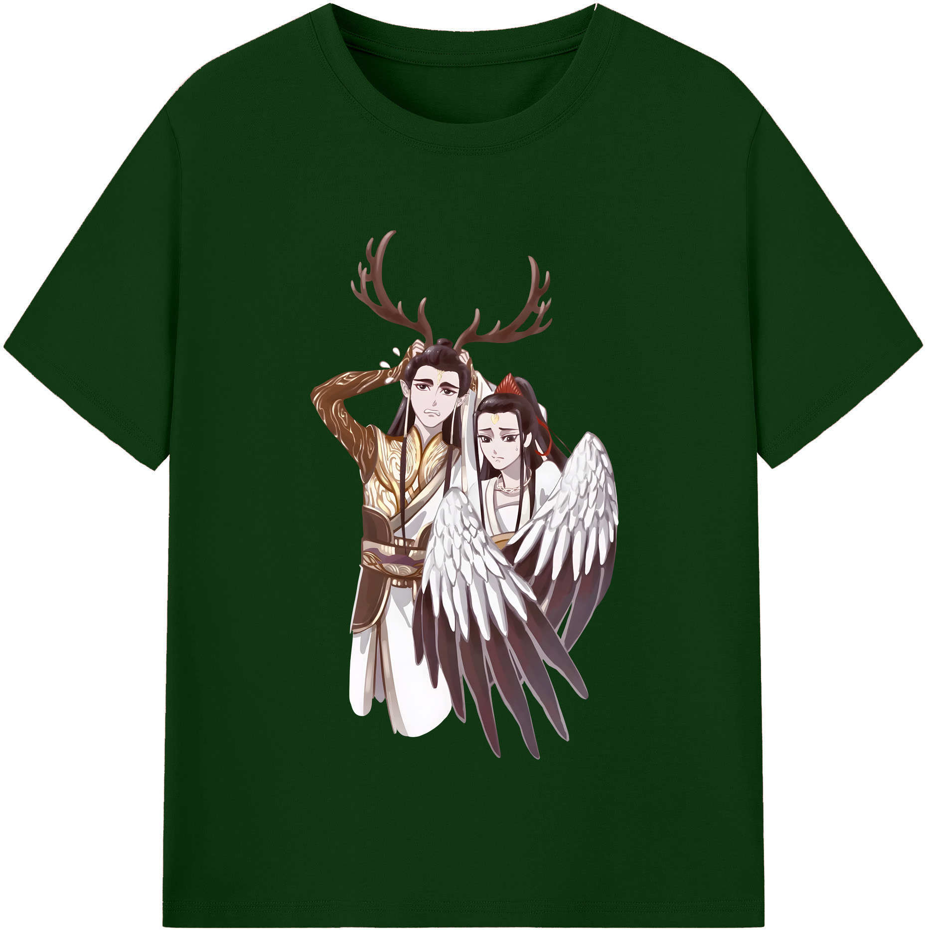 （画像用） Ne Zha 2 ナタ 魔童の大暴れ 綿100％半袖Tシャツ（フロントプリント）